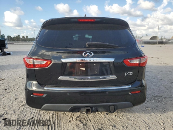 2013 Infiniti JX35 with VIN 5N1AL0MMXDC318989, listed as a Copart auction lot 77993874 with 51,097 mi miles and Non Repairable. Bid and sale history available at carsss.com. Image 6.