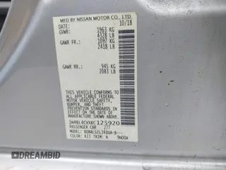 2019 Nissan Altima SR z VIN 1N4BL4CVXKC125920, wystawiony jako IAAI lot #42186653 z przebiegiem 101 245 mil mil oraz . Historia ofert i sprzedaży dostępna na DreamBid. Obrazek 9.