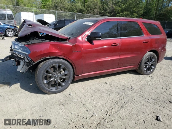 2022 Dodge Durango R/T z VIN 1C4SDJCT8NC108297, wystawiony jako Copart lot #54101095 z przebiegiem Nie podano mil oraz Szkoda całkowita • Salvage title. Historia ofert i sprzedaży dostępna na DreamBid. Obrazek 1.