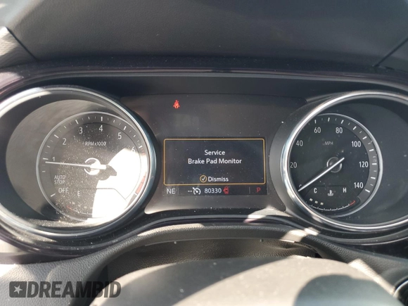 2021 Buick Encore GX Select with VIN KL4MMDSL6MB065928, listed as a Copart auction lot 57675195 with 80,330 mi miles and Salvage title. Bid and sale history available at DreamBid. Image 9.