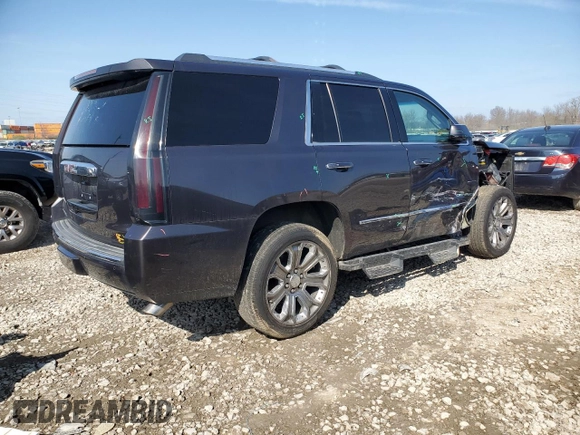 2015 GMC Yukon Denali with VIN 1GKS2CKJXFR539714, listed as a Copart auction lot 51278925 with 129,254 mi miles and Salvage Title. Bid and sale history available at carsss.com. Image 3.