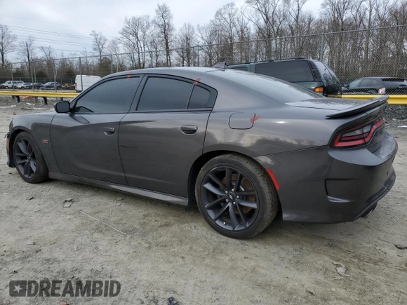 2019 Dodge Charger Scat Pack with VIN 2C3CDXGJ5KH742227, listed as a Copart auction lot 44421325 with 70,467 mi miles and Salvage Title. Bid and sale history available at DreamBid. Image 2.