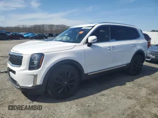 2021 Kia Telluride SX with VIN 5XYP5DHC7MG142335, listed as a Copart auction lot 52607875 with 75,420 mi miles and Salvage Title. Bid and sale history available at carsss.com. Image 1.