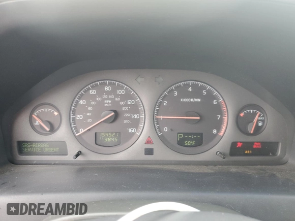 2003 Volvo V70 with VIN YV1SW58D832305714, listed as a Copart auction lot 50026495 with 154,521 mi miles and Salvage Title. Bid and sale history available at DreamBid. Image 9.