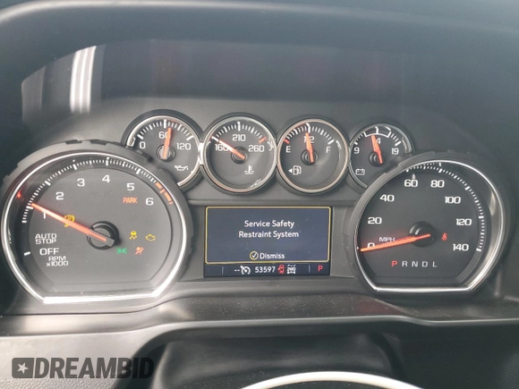2020 Chevrolet Silverado 1500 LT Trail Boss with VIN 3GCPYFED4LG372995, listed as a Copart auction lot 49457265 with 53,597 mi miles and Salvage Title. Bid and sale history available at DreamBid. Image 9.