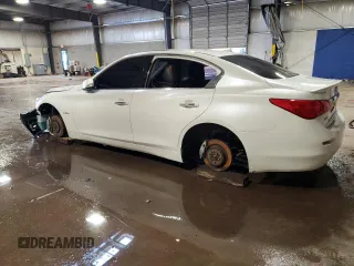 2016 Infiniti Q50 Red Sport 400 with VIN JN1FV7AR5GM451481, listed as a Copart auction lot 57231715 with 69,628 mi miles and Salvage title. Bid and sale history available at DreamBid. Image 2.