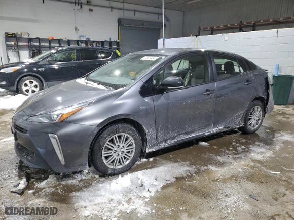 2019 Toyota Prius LE with VIN JTDL9RFU4K3005186, listed as a Copart auction lot 46004545 with 54,827 mi miles and Salvage Title. Bid and sale history available at carsss.com. Image 1.
