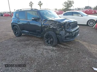 2017 Jeep Renegade Latitude with VIN ZACCJABB9HPE67907, listed as a IAAI auction lot 41425107 with 57,300 mi miles. Bid and sale history available at carsss.com. Image 1.
