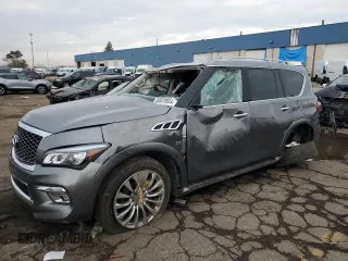 2016 Infiniti QX80 Limited with VIN JN8AZ2NE9G9125020, listed as a Copart auction lot 80619934 with 151,898 mi miles and Clean title. Bid and sale history available at DreamBid. Image 1.
