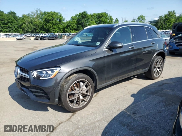 2020 Mercedes-Benz GLC 300 with VIN WDC0G8EB2LF692651, listed as a Copart auction lot 61568195 with 60,929 mi miles and Salvage title. Bid and sale history available at DreamBid. Image 1.