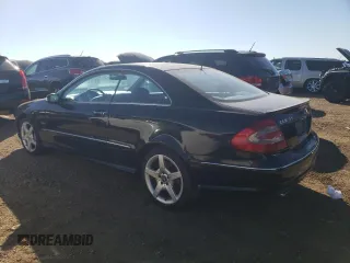 2005 Mercedes-Benz CLK 500 with VIN WDBTJ75J55F122201, listed as a Copart auction lot 75910714 with 122,599 mi miles and Clean Title. Bid and sale history available at DreamBid. Image 2.