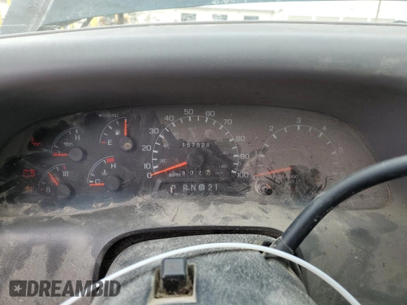 1999 Ford F-250 with VIN 1FTNF21S8XEA67992, listed as a Copart auction lot 44249795 with 157,528 mi miles and Salvage title. Bid and sale history available at DreamBid. Image 9.