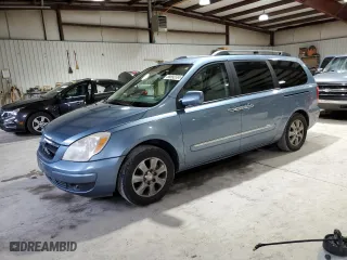 2007 Hyundai Entourage GLS with VIN KNDMC233776022725, listed as a Copart auction lot 85692334 with 155,114 mi miles and Salvage Title. Bid and sale history available at carsss.com. Image 1.