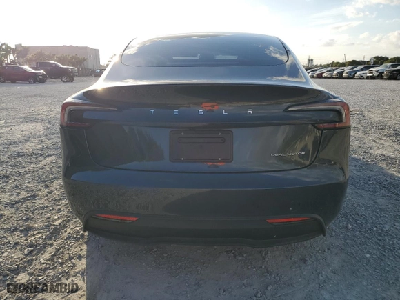2024 Tesla Model 3 Long Range with VIN 5YJ3E1EB5RF729978, listed as a Copart auction lot 46510995 with 7,336 mi miles and Non Repairable. Bid and sale history available at carsss.com. Image 6.