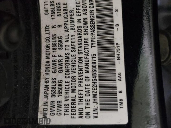 2011 Honda Insight LX z VIN JHMZE2H54BS009715, wystawiony jako Copart lot #48790825 z przebiegiem 219 867 mil mil oraz Szkoda całkowita • Salvage title. Historia ofert i sprzedaży dostępna na DreamBid. Obrazek 13.