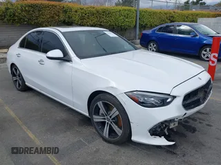 2023 Mercedes-Benz C 300 with VIN W1KAF4HB9PR084072, listed as a IAAI auction lot 41754044 with 27,496 mi miles and . Bid and sale history available at DreamBid. Image 1.