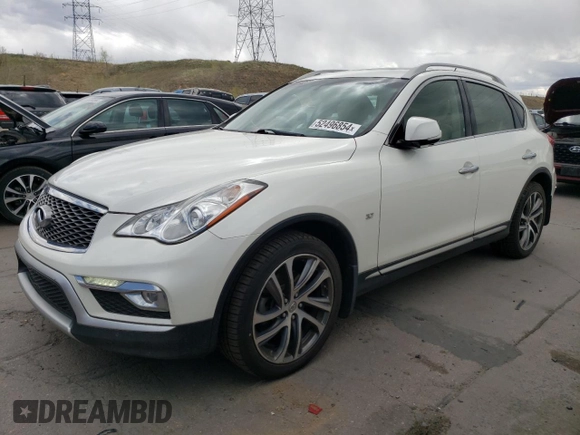 2016 Infiniti QX50 with VIN JN1BJ0RR5GM271245, listed as a Copart auction lot 52496854 with 128,679 mi miles and Salvage Title. Bid and sale history available at carsss.com. Image 1.