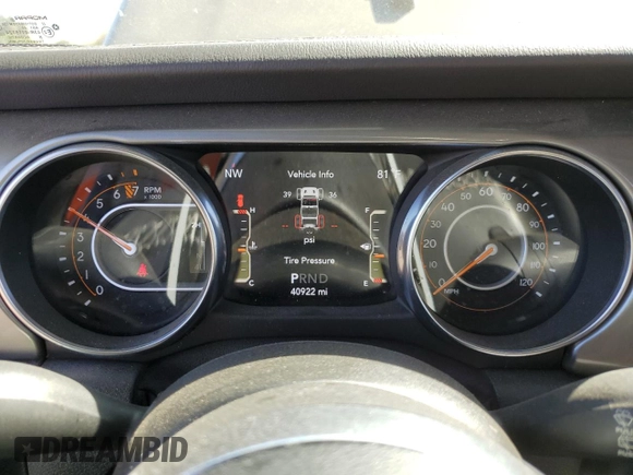 2020 Jeep Wrangler Unlimited Sahara with VIN 1C4HJXEG2LW329752, listed as a Copart auction lot 68563674 with 40,922 mi miles and Salvage Title. Bid and sale history available at carsss.com. Image 9.