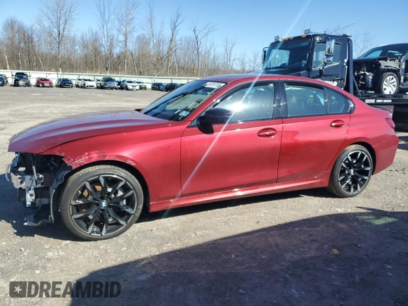 2025 BMW 3 Series 330i xDrive with VIN 3MW89CW02S8F00085, listed as a Copart auction lot 49336765 with 0 mi miles and Salvage Title. Bid and sale history available at carsss.com. Image 1.