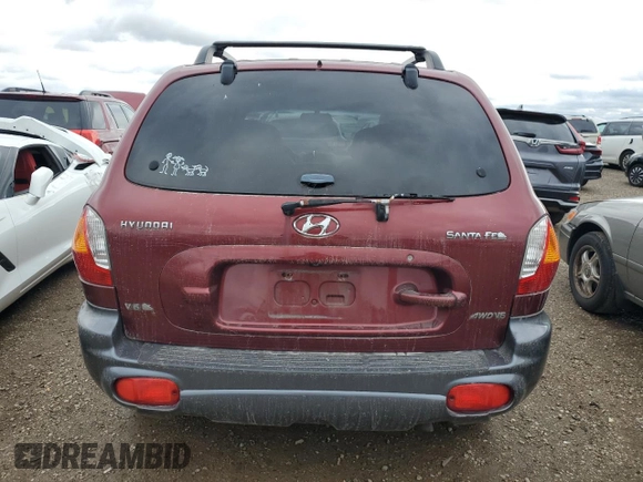 2001 Hyundai Santa Fe GLS with VIN KM8SC83DX1U106345, listed as a Copart auction lot 81110664 with 103,639 mi miles and Clean Title. Bid and sale history available at carsss.com. Image 6.