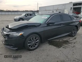 2021 Honda Accord EX-L with VIN 1HGCV1F54MA061084, listed as a Copart auction lot 51599955 with 50,722 mi miles and Salvage title. Bid and sale history available at DreamBid. Image 1.