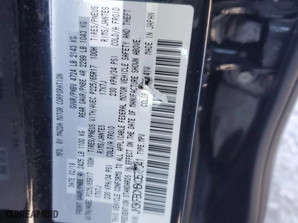 2019 Mazda CX-5 Touring with VIN JM3KFBCM6K0572041, listed as a Copart auction lot 46377455 with NaN miles and Salvage Title. Bid and sale history available at carsss.com. Image 14.