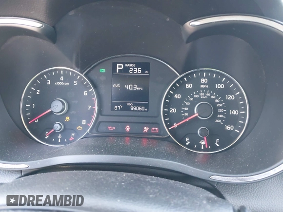 2018 Kia Forte LX with VIN 3KPFK4A70JE217385, listed as a IAAI auction lot 39955381 with 99,060 mi miles. Bid and sale history available at carsss.com. Image 7.