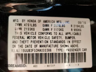 2017 Acura TLX V6 w/Technology Pkg с VIN 19UUB3F53HA000386, выставлен на аукционе Copart как лот 61207485 с пробегом 81 870 миль миль и Списание • Salvage title. История ставок и продаж доступна на DreamBid. Изображение 12.