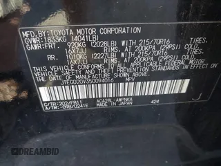 2005 Toyota RAV4 with VIN JTEGD20V350094016, listed as a IAAI auction lot 42219364 with 201,027 mi miles and . Bid and sale history available at DreamBid. Image 9.