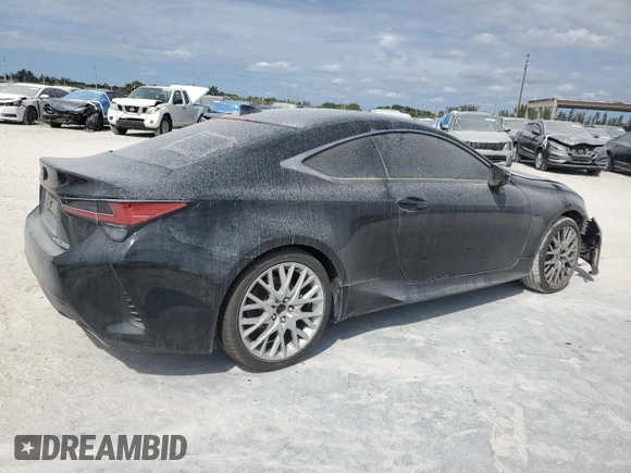 2019 Lexus RC with VIN JTHS85BC9K5005031, listed as a Copart auction lot 43927045 with 63,590 mi miles and Non Repairable. Bid and sale history available at carsss.com. Image 3.