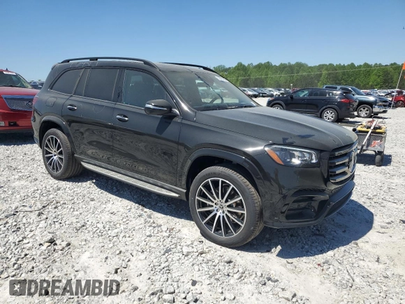 2025 Mercedes-Benz GLS 450 z VIN 4JGFF5KEXSB334022, wystawiony jako Copart lot #53323095 z przebiegiem 7 mil mil oraz Szkoda całkowita • Salvage title. Historia ofert i sprzedaży dostępna na DreamBid. Obrazek 4.