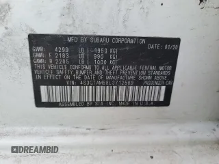 2020 Subaru Impreza Special Sports with VIN 4S3GTAM68L3712589, listed as a Copart auction lot 82433234 with 55,308 mi miles and Salvage title. Bid and sale history available at DreamBid. Image 12.