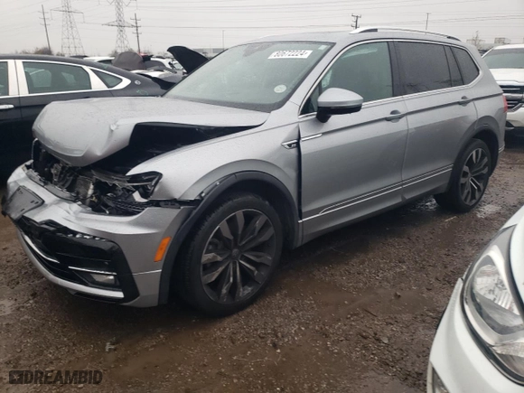 2020 Volkswagen Tiguan SEL Premium R-Line with VIN 3VV4B7AX4LM157226, listed as a Copart auction lot 80672224 with 44,007 mi miles and Salvage Title. Bid and sale history available at carsss.com. Image 1.
