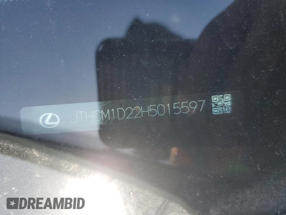 2017 Lexus IS with VIN JTHCM1D22H5015597, listed as a Copart auction lot 49160445 with 63,410 mi miles and Salvage Title. Bid and sale history available at carsss.com. Image 12.