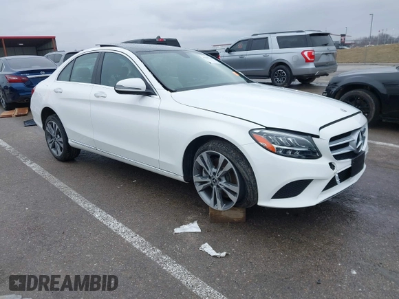 2021 Mercedes-Benz C 300 with VIN W1KWF8EB8MR604811, listed as a IAAI auction lot 41507214 with 29,349 mi miles and . Bid and sale history available at DreamBid. Image 1.