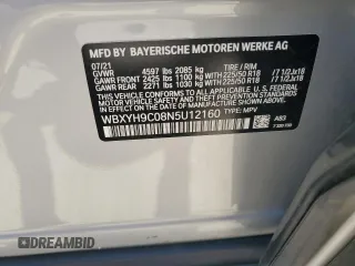 2022 BMW X2 sDrive28i with VIN WBXYH9C08N5U12160, listed as a Copart auction lot 62420674 with 59,362 mi miles and Clean Title. Bid and sale history available at carsss.com. Image 12.