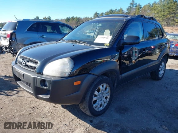 2007 Hyundai Tucson SE with VIN KM8JN72D17U590769, listed as a IAAI auction lot 41003503 with 143,462 mi miles and . Bid and sale history available at DreamBid. Image 2.