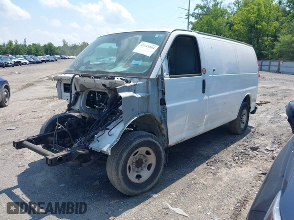 2014 Chevrolet Express Cargo with VIN 1GCWGFCA2E1198370, listed as a IAAI auction lot 42143804 with Not provided miles and . Bid and sale history available at DreamBid. Image 2.