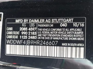 2017 Mercedes-Benz C-Class C 300 with VIN WDDWF4JB9HR246607, listed as a IAAI auction lot 41683752 with 116,802 mi miles. Bid and sale history available at carsss.com. Image 9.