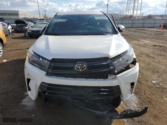 2019 Toyota Highlander SE with VIN 5TDJZRFH7KS613583, listed as a Copart auction lot 47054825 with 78,657 mi miles and Salvage Title. Bid and sale history available at carsss.com. Image 5.