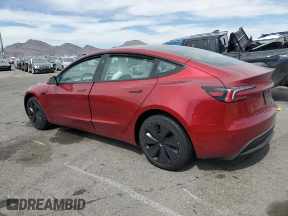 2025 Tesla Model 3 Long Range с VIN 5YJ3E1EA6SF908026, выставлен на аукционе Copart как лот 52297095 с пробегом 3 635 миль миль и Списание • Salvage title. История ставок и продаж доступна на DreamBid. Изображение 2.