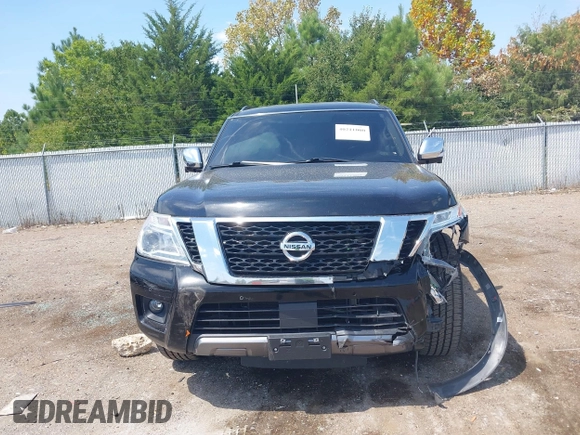 2020 Nissan Armada SL with VIN JN8AY2ND6L9108907, listed as a IAAI auction lot 40211000 with 95,404 mi miles. Bid and sale history available at carsss.com. Image 12.