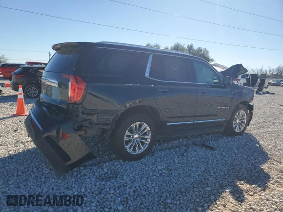 2021 GMC Yukon SLT with VIN 1GKS1BKT8MR388139, listed as a Copart auction lot 87682545 with 0 mi miles and Salvage Title. Bid and sale history available at carsss.com. Image 3.
