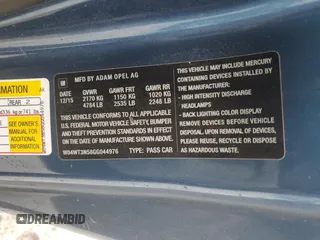 2016 Buick Cascada Premium с VIN W04WT3N58GG044976, выставлен на аукционе Copart как лот 65338835 с пробегом 99 920 миль миль и Списание • Salvage title. История ставок и продаж доступна на DreamBid. Изображение 13.