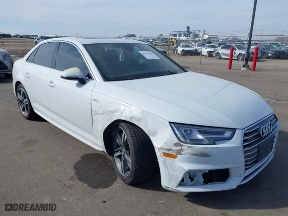 2018 Audi A4 Premium Plus with VIN WAUENAF45JN017644, listed as a IAAI auction lot 41787345 with 72,780 mi miles. Bid and sale history available at carsss.com. Image 1.