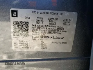 2019 Buick Enclave Premium with VIN 5GAERCKW4KJ125192, listed as a Copart auction lot 79693634 with 64,995 mi miles and Salvage Title. Bid and sale history available at carsss.com. Image 12.