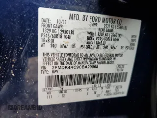 2012 Ford Edge Limited with VIN 2FMDK4KC9CBA29098, listed as a Copart auction lot 52066515 with 182,080 mi miles and Salvage Title. Bid and sale history available at carsss.com. Image 14.
