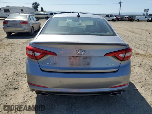 2017 Hyundai Sonata Sport with VIN 5NPE34AF3HH458153, listed as a Copart auction lot 54714605 with 41,249 mi miles and Salvage Title. Bid and sale history available at carsss.com. Image 6.