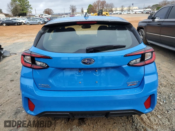 2024 Subaru Impreza RS with VIN JF1GUHJC9R8287823, listed as a Copart auction lot 85538484 with 5,958 mi miles and Salvage Title. Bid and sale history available at carsss.com. Image 6.