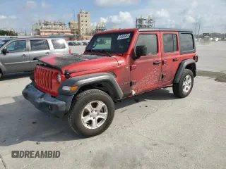 2020 Jeep Wrangler Unlimited Sport S z VIN 1C4HJXDN7LW114089, wystawiony jako Copart lot #54455485 z przebiegiem Nie podano mil oraz Szkoda całkowita • Salvage title. Historia ofert i sprzedaży dostępna na DreamBid. Obrazek 1.